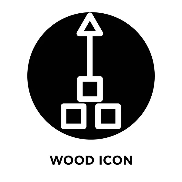 Houten Pictogram Vector Geïsoleerd Witte Achtergrond Logo Concept Van Hout — Stockvector