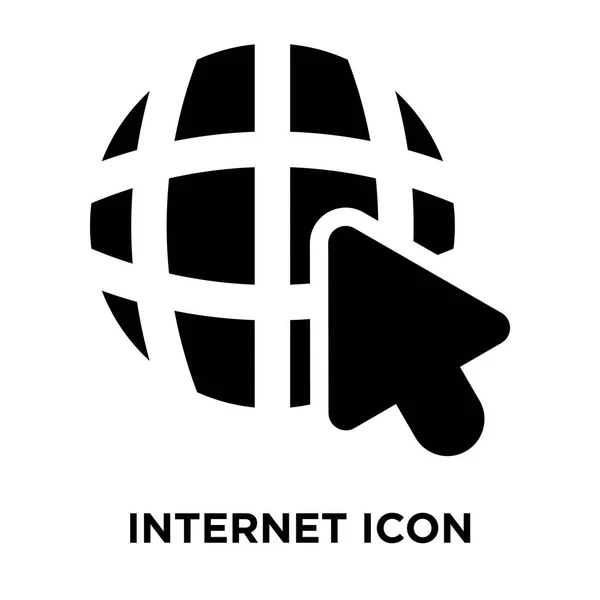 Icono Internet Vector Aislado Sobre Fondo Blanco Concepto Logotipo Internet — Archivo Imágenes Vectoriales