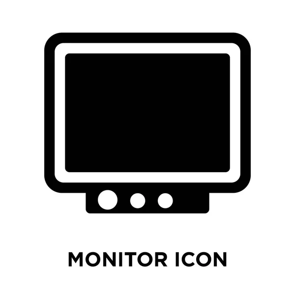 Monitor Icon Vektor Isoliert Auf Weißem Hintergrund Logo Konzept Des — Stockvektor