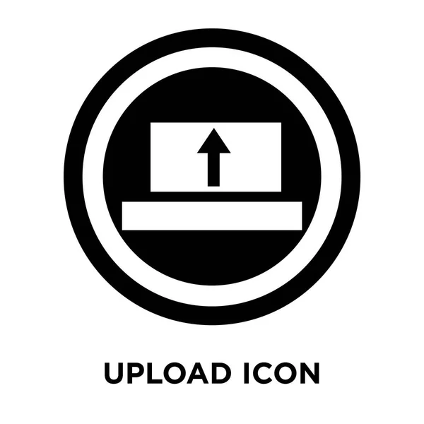 Ladda Upp Ikonen Vektor Isolerad Vit Bakgrund Logotypen Begreppet Ladda — Stock vektor