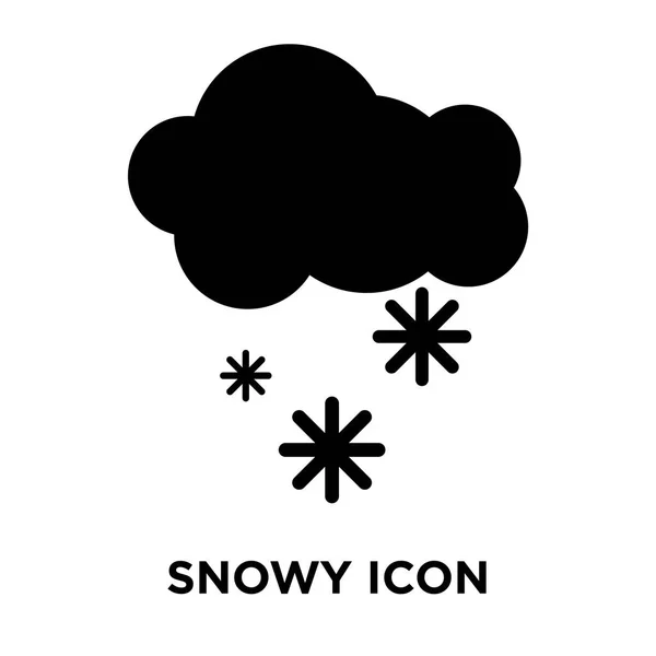Snöiga Ikonen Vektor Isolerad Vit Bakgrund Logotypen Begreppet Snöiga Logga — Stock vektor