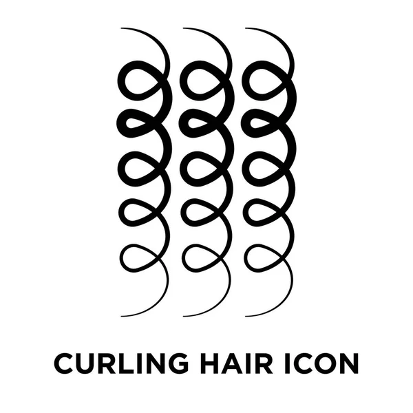 Curling Vector Icono Pelo Aislado Sobre Fondo Blanco Concepto Logotipo — Vector de stock