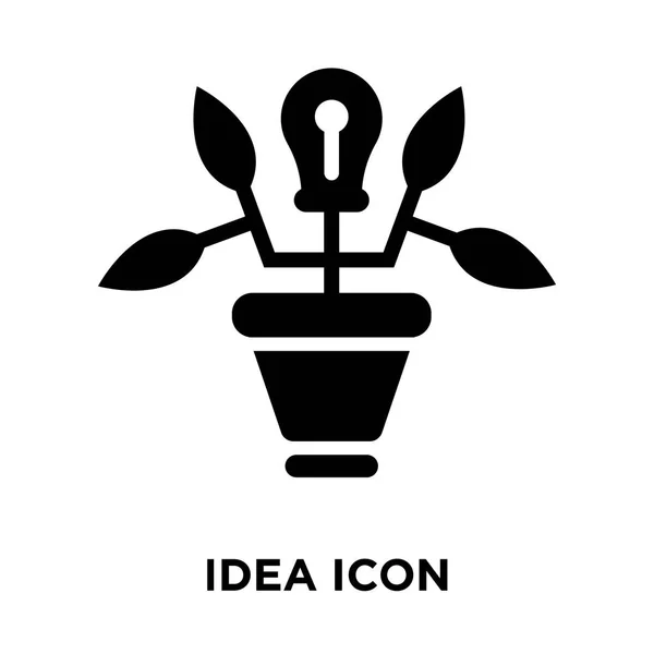 白い背景に 透明な背景に考え看板のロゴのコンセプトに分離されたアイデアのアイコン ベクトルいっぱい黒い記号 — ストックベクタ