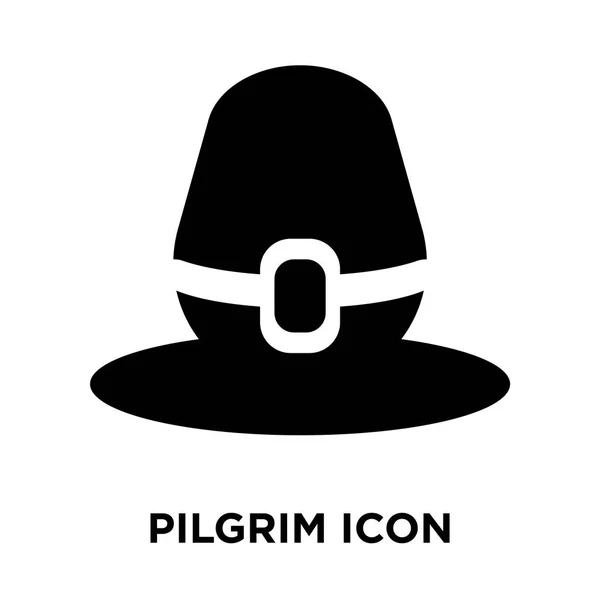 Pilgrim Icon Vector Isolated White Background Logo Concept Pilgrim Sign Stock Illustration
