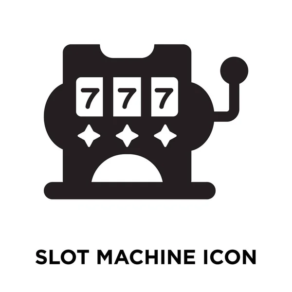 Slot machine icon vector isolated on white background, logo concept of Slot machine sign on transparent background, filled black symbol Stock Illustration