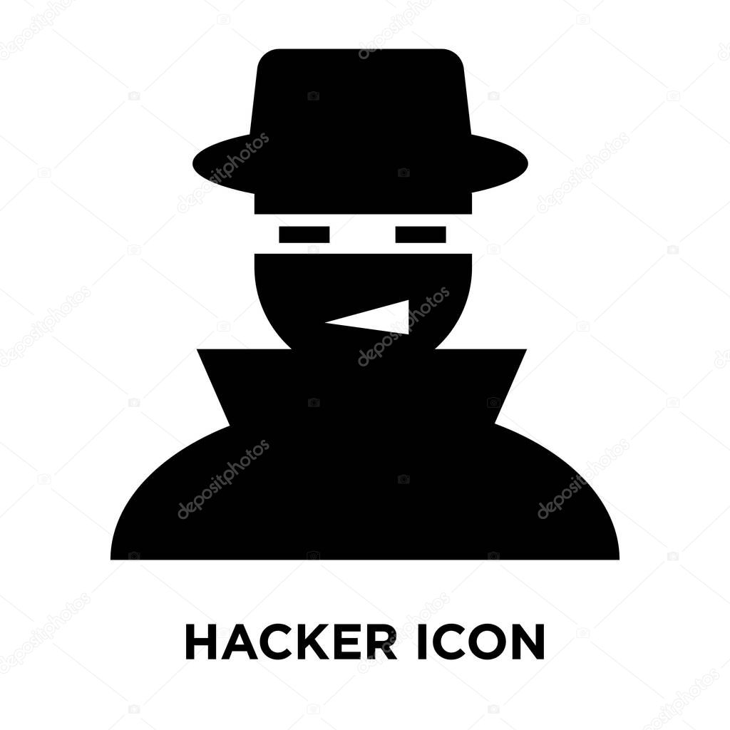 Hacker Icon Vector Isolated On White Background Logo Concept Of Hacker Sign On Transparent Background Filled Black Symbol Premium Vector In Adobe Illustrator Ai Ai Format Encapsulated Postscript Eps Eps Format