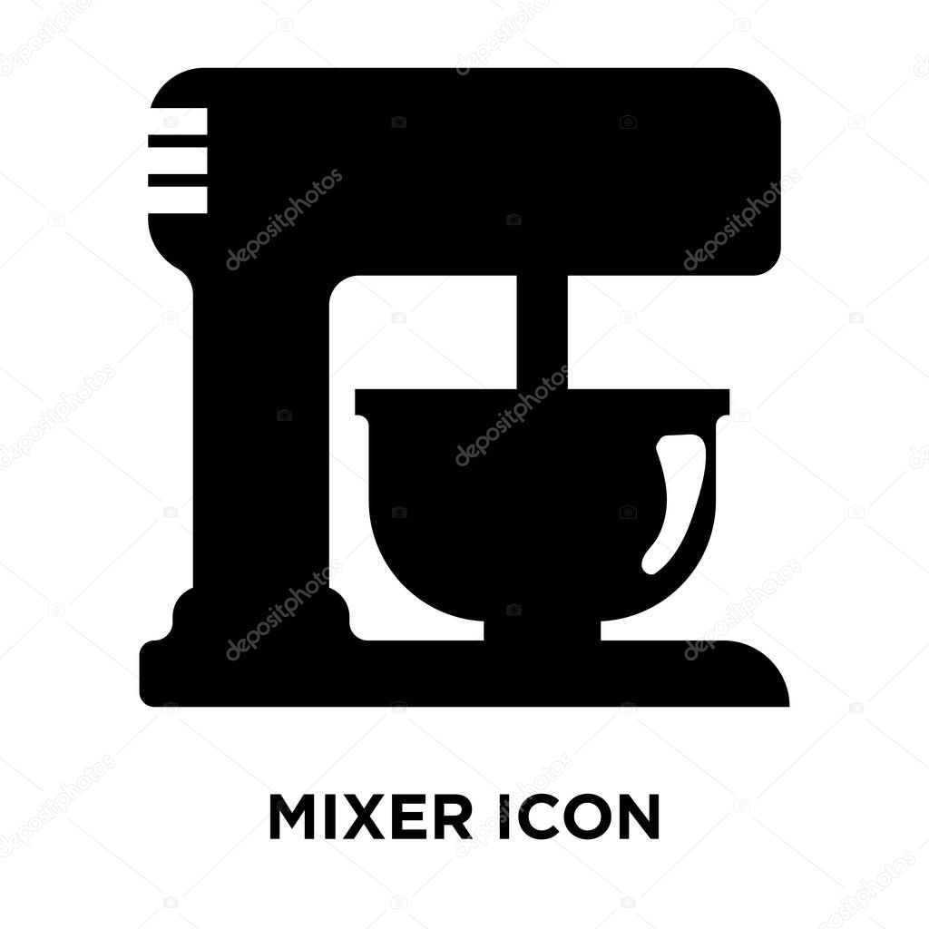 Mixer icon vector isolated on white background, logo concept of Mixer sign on transparent background, filled black symbol