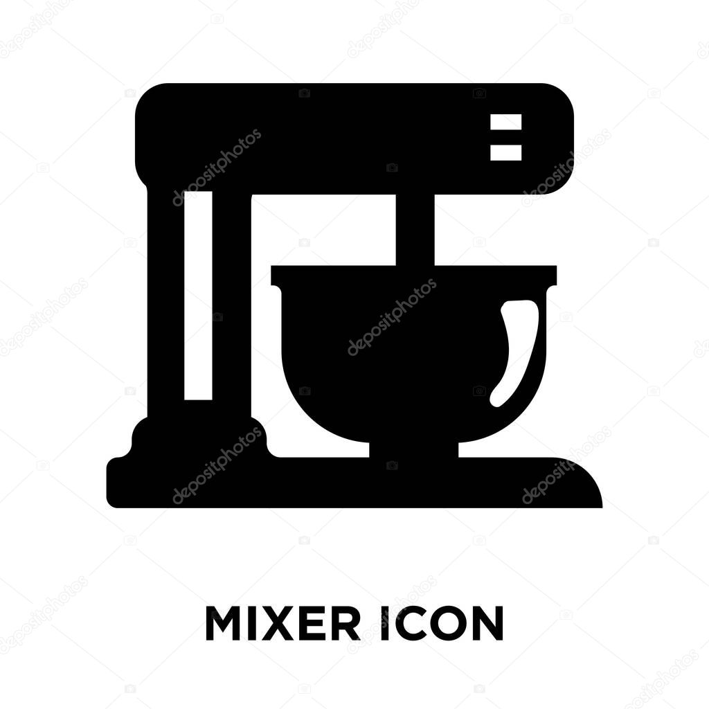 Mixer icon vector isolated on white background, logo concept of Mixer sign on transparent background, filled black symbol