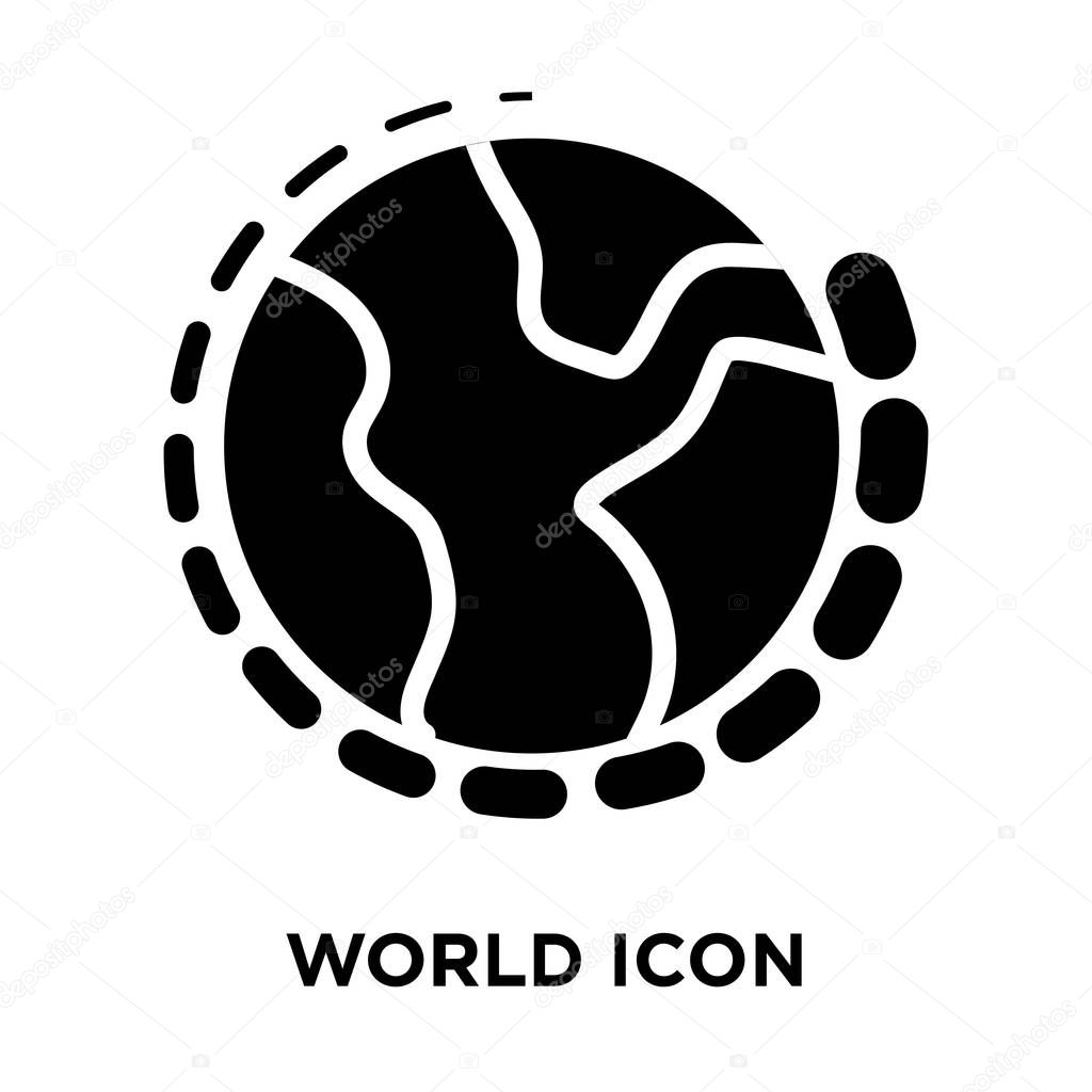 World icon vector isolated on white background, logo concept of World sign on transparent background, filled black symbol