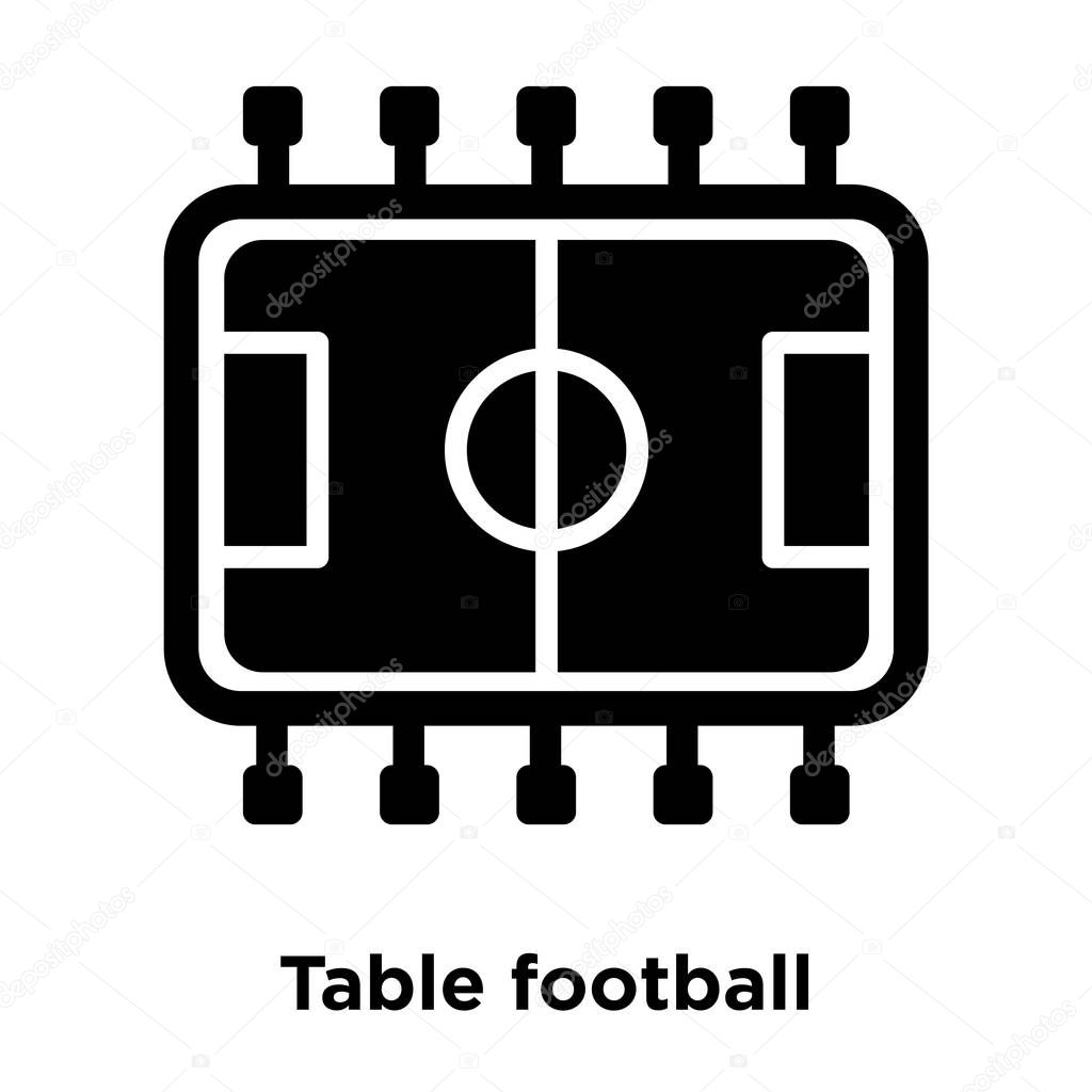 Table football icon vector isolated on white background, logo concept of Table football sign on transparent background, filled black symbol