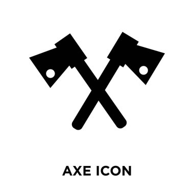 Axe icon vector isolated on white background, logo concept of Axe sign on transparent background, filled black symbol clipart