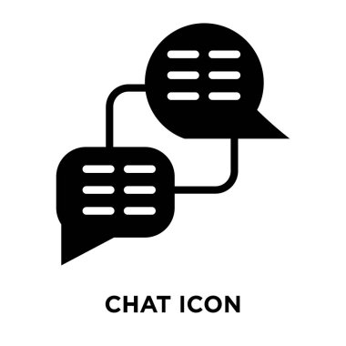 Beyaz arka plan, logo şeffaf arka plan, sohbet işareti kavramı üzerinde izole sohbet simge vektör siyah sembol dolu