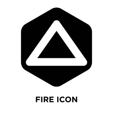Beyaz arka plan, logo şeffaf arka plan, yangın işareti kavramı üzerinde izole yangın simge vektör siyah sembol dolu