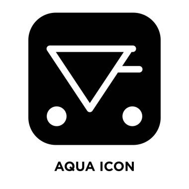 Beyaz arka plan, logo şeffaf arka plan, Aqua işareti kavramı üzerinde izole aqua simge vektör siyah sembol dolu