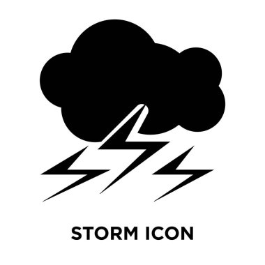 Beyaz arka plan, logo şeffaf arka plan, fırtına işareti kavramı üzerinde izole fırtına simge vektör siyah sembol dolu
