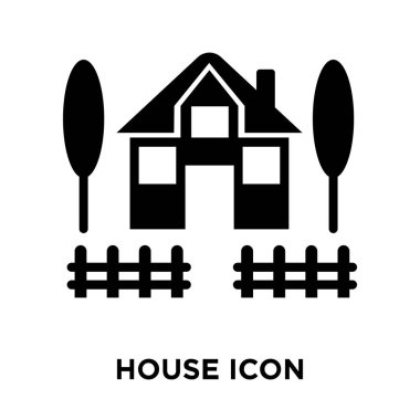 Beyaz arka plan, logo şeffaf arka plan, tabelada ev kavramı üzerinde izole House simge vektör siyah sembol dolu