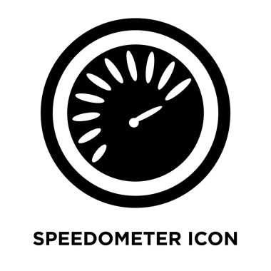 Beyaz arka plan, logo şeffaf arka plan, hız göstergesi işareti kavramı üzerinde izole hız göstergesi simge vektör siyah sembol dolu