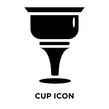 Beyaz arka plan, logo şeffaf arka plan, tabelada Kupası kavramı üzerinde izole Kupası simge vektör siyah sembol dolu