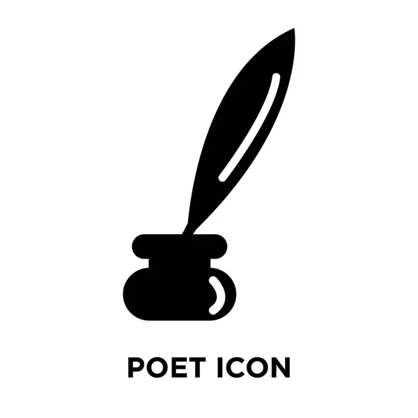 Вектор Значка Поэта Выделен Белом Фоне Концепция Логотипа Знака Поэта — стоковый вектор