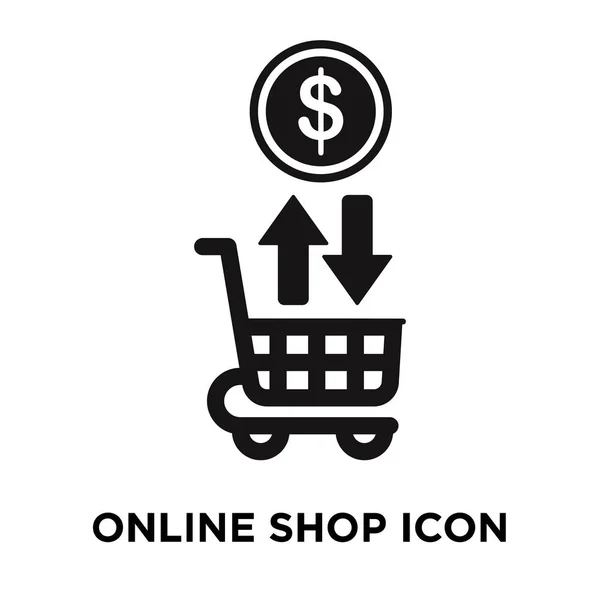 Online Shop Symbol Vektor Isoliert Auf Weißem Hintergrund Logo Konzept — Stockvektor