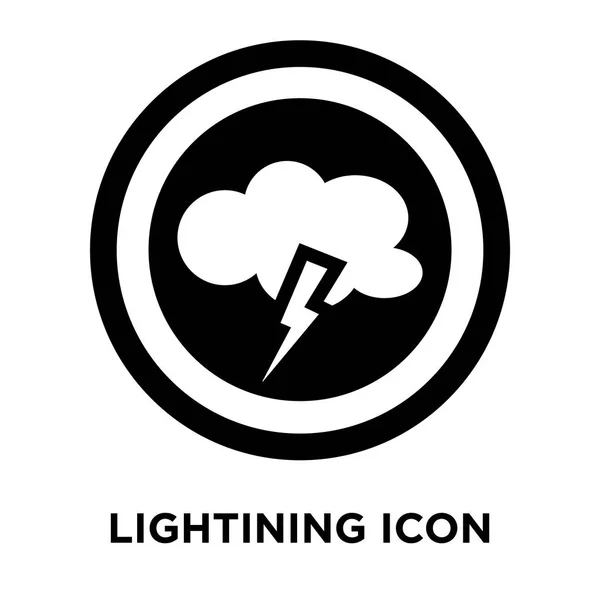 Lightining Εικονίδιο Διάνυσμα Που Απομονώνονται Λευκό Φόντο Λογότυπο Έννοιας Του — Διανυσματικό Αρχείο