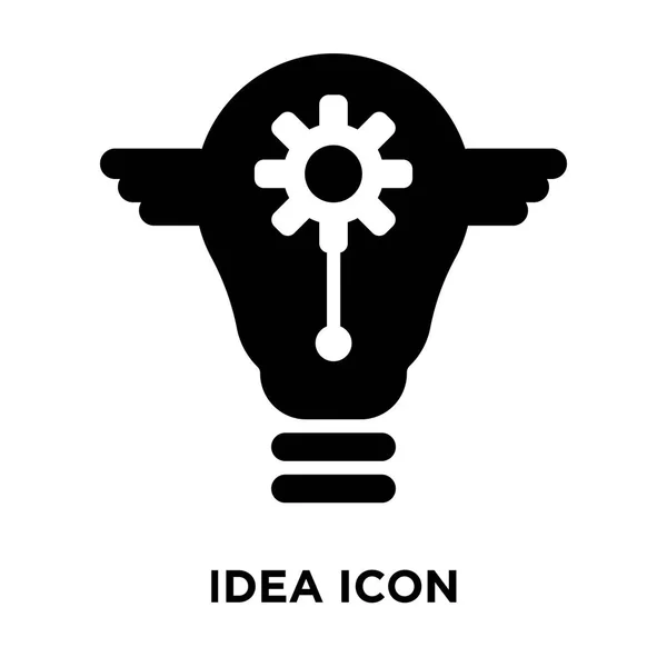 白い背景に 透明な背景に考え看板のロゴのコンセプトに分離されたアイデアのアイコン ベクトルいっぱい黒い記号 — ストックベクタ