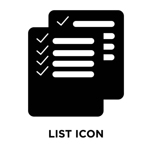 Icône Liste Vecteur Isolé Sur Fond Blanc Concept Logo Signe — Image vectorielle