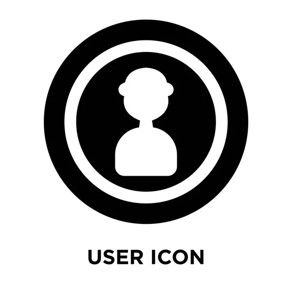 白い背景に 透明な背景にユーザーのサインインのロゴのコンセプトに分離されたユーザー アイコン ベクトルいっぱい黒い記号 — ストックベクタ