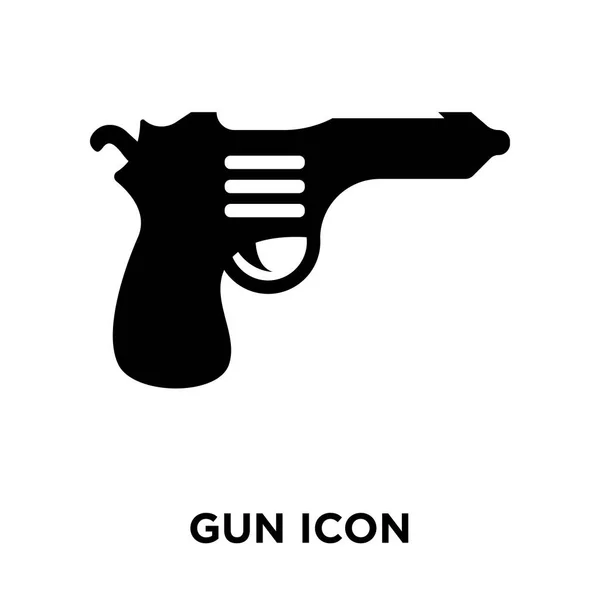 Gun Icon Vector Isolated White Background Logo Concept Gun Sign — Stock Vector