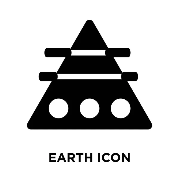 地球图标矢量被隔离在白色背景上 标志上的地球标志概念在透明背景上 充满黑色符号 — 图库矢量图片