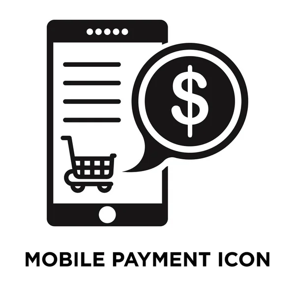 Mobile Payment Icon Vector Isolated White Background Logo Concept Mobile — Stock Vector