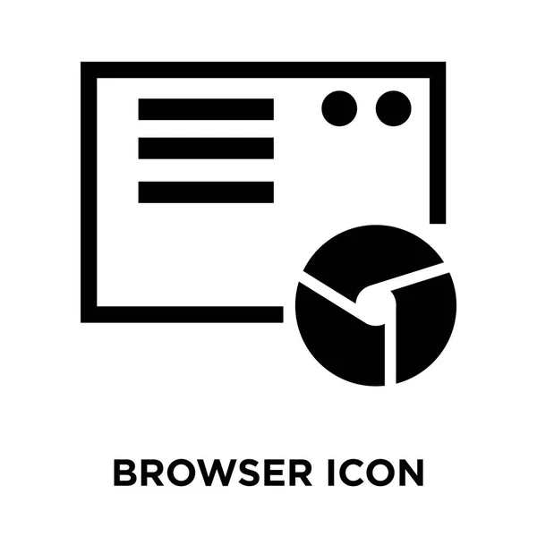 Browser Pictogram Vector Geïsoleerd Een Witte Achtergrond Logo Concept Van — Stockvector