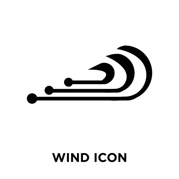 Wektor Wiatr Białym Tle Białym Tle Koncepcja Logo Znaku Wiatru — Wektor stockowy