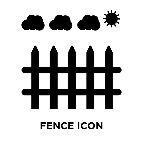 Fence Icon Vector Isolated White Background Logo Concept Fence Sign — Stock Vector