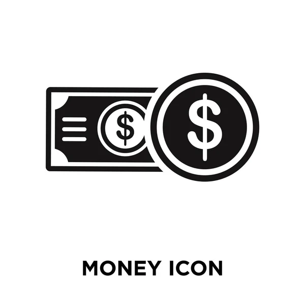 Pieniądze Wektor Ikona Białym Tle Białym Tle Koncepcja Logo Znaku — Wektor stockowy