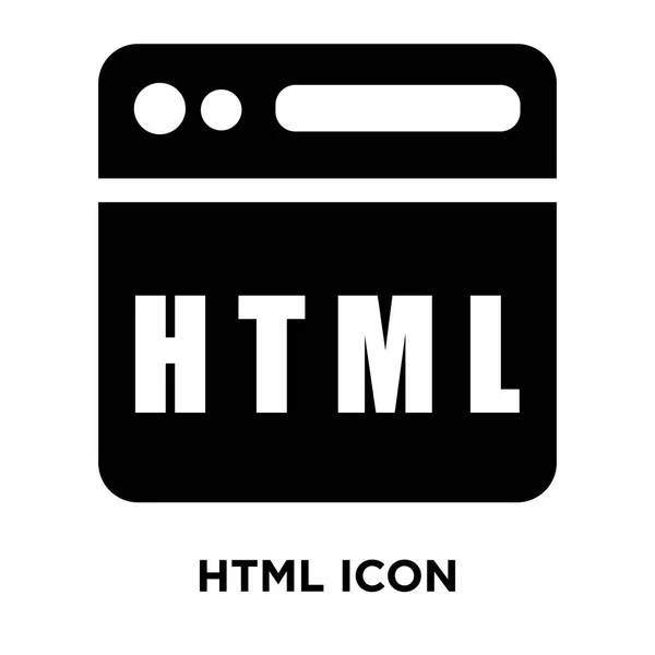 Html Ikonen Vektor Isolerad Vit Bakgrund Logotypen Begreppet Html Tecken — Stock vektor