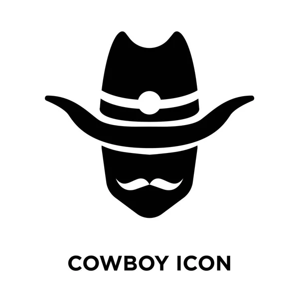 Vecteur Icône Cowboy Isolé Sur Fond Blanc Concept Logo Signe — Image vectorielle