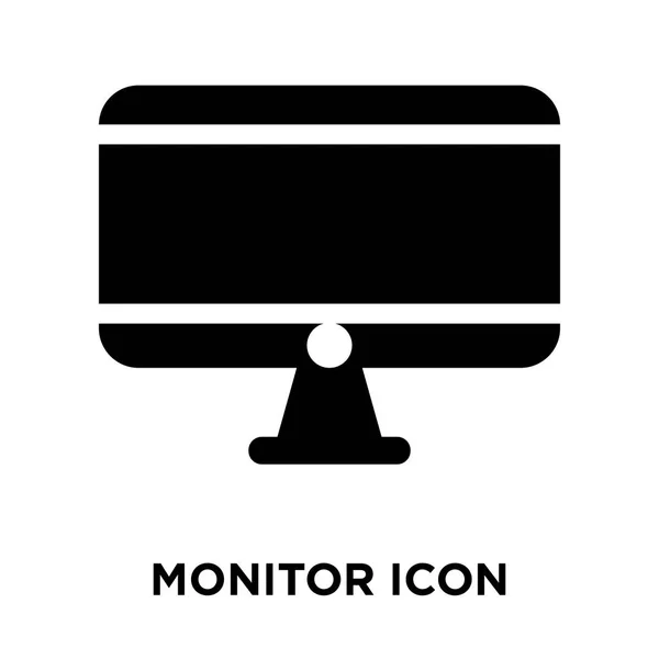 Bildskärmen Ikonen Vektor Isolerad Vit Bakgrund Logotypen Begreppet Monitor Logga — Stock vektor