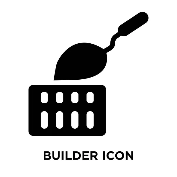 Builder Icon Vector Isolated White Background Logo Concept Builder Sign — Stock Vector
