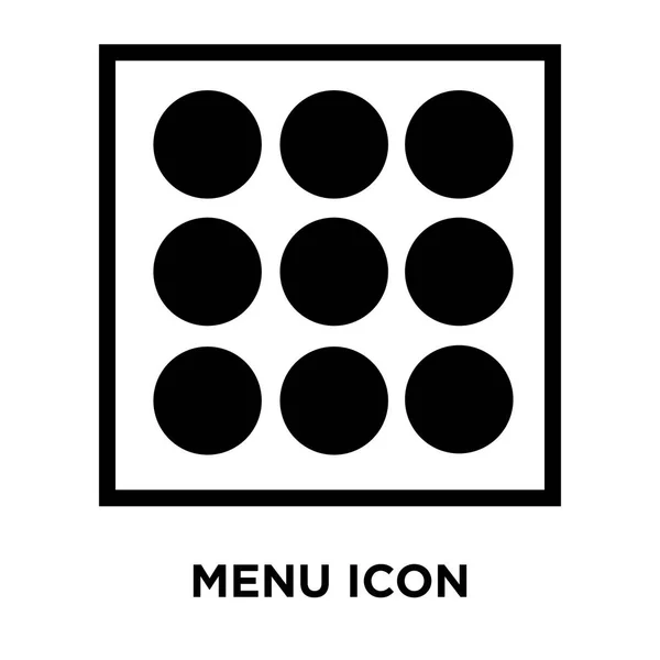 Menyn Symbol Vector Isolerad Vit Bakgrund Logotypen Begreppet Menyn Logga — Stock vektor