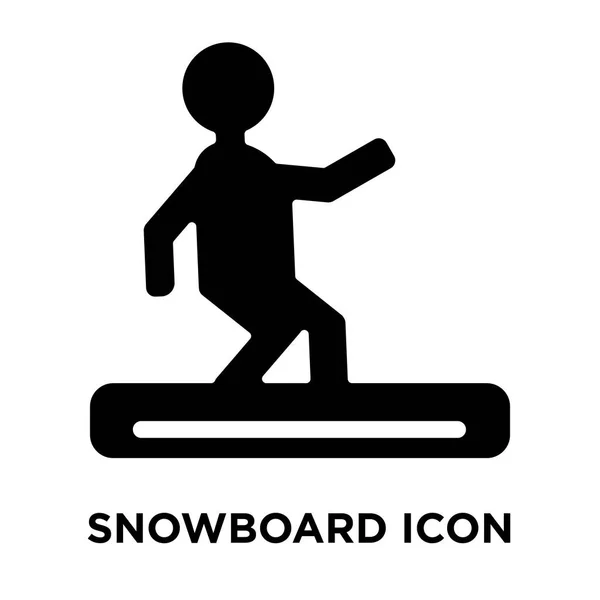 Snowboard Icon Vector Isolated White Background Logo Concept Snowboard Sign — Stock Vector