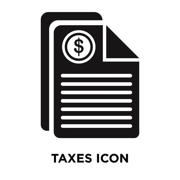 Налоги Иконка Вектор Изолирован Белом Фоне Логотип Концепции Налогов Знак — стоковый вектор