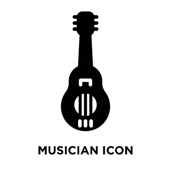 Muzikant Pictogram Vector Geïsoleerd Een Witte Achtergrond Logo Concept Van — Stockvector