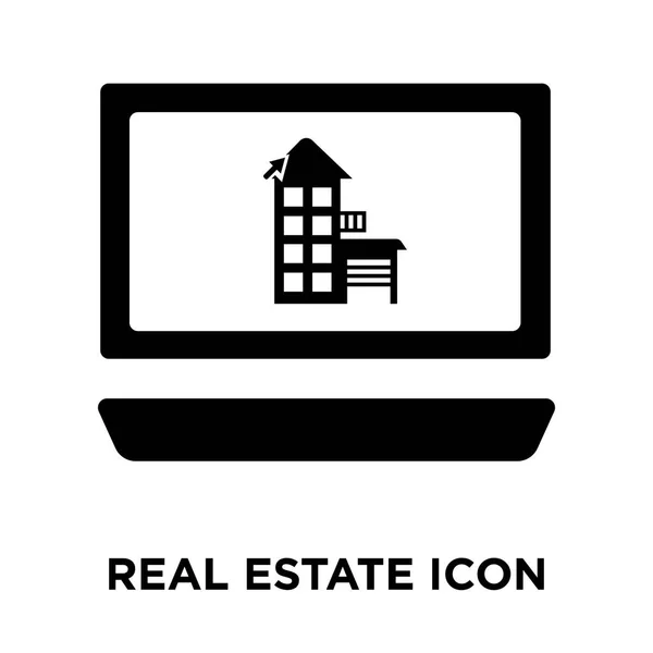 Real Estate Icon Vector Isolated White Background Logo Concept Real — Stock Vector