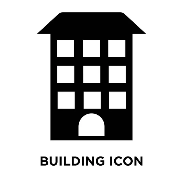 Вектор Иконки Здания Изолирован Белом Фоне Концепция Логотипа Строительного Знака — стоковый вектор