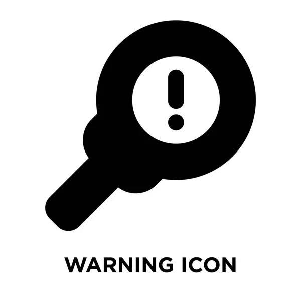 白い背景に 透明な背景で警告サインのロゴのコンセプトに分離された警告アイコン ベクトルいっぱい黒い記号 — ストックベクタ