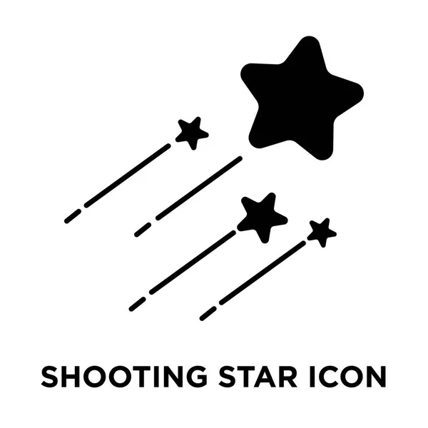 Vektorové Ikony Shooting Star Izolovaných Bílém Pozadí Logo Pojmu Shooting — Stockový vektor