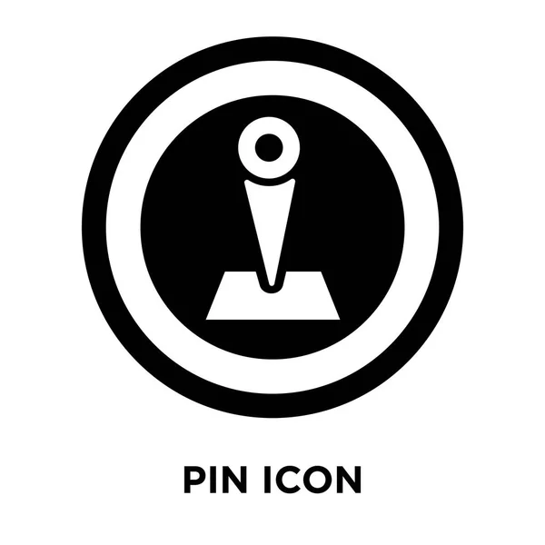 Pin Icono Vector Aislado Sobre Fondo Blanco Concepto Logotipo Pin — Vector de stock