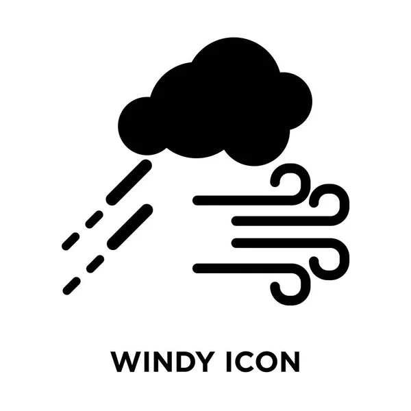 Windy Icon Vector Isolated White Background Logo Concept Windy Sign — Stock Vector