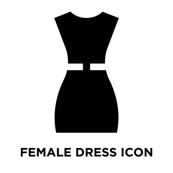 Female Dress Icon Vector Isolated White Background Logo Concept Female — Stock Vector